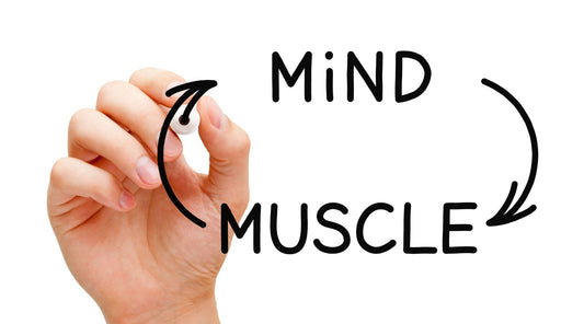 Mind Muscle Connection mit Edding geschrieben
