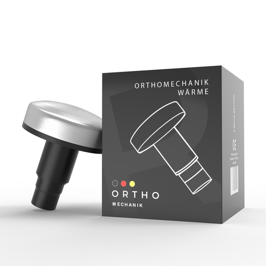 Massagepistolen Wärmeaufsatz für OrthoGun und OrthoGo 2.0 mit Verpackung, Massagezubehör.